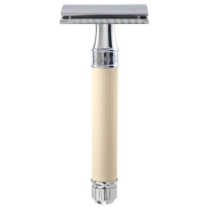 Rubber Coating Double Edge Safety Razor Ivoor