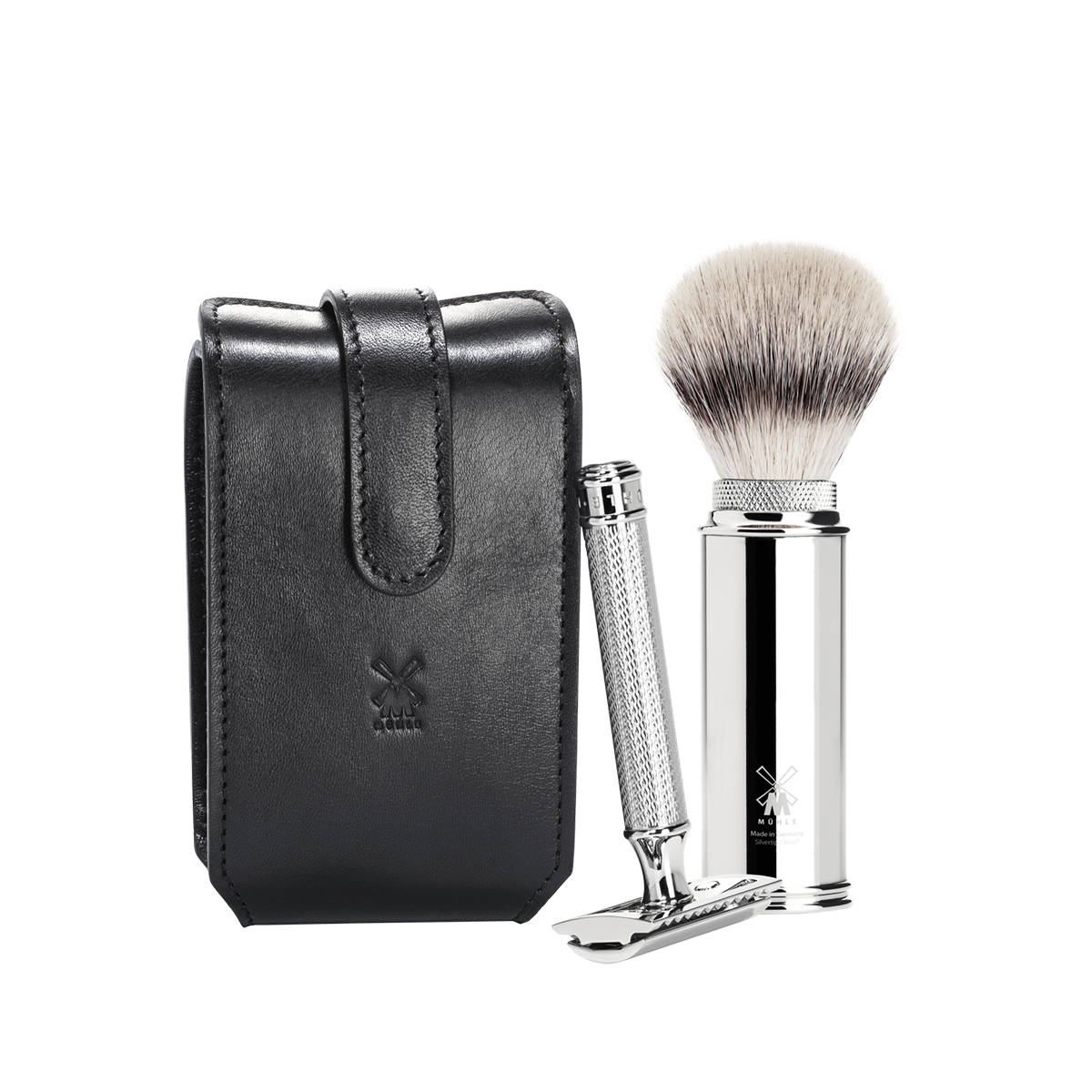 Travel Shaving Set Black 3-Piece