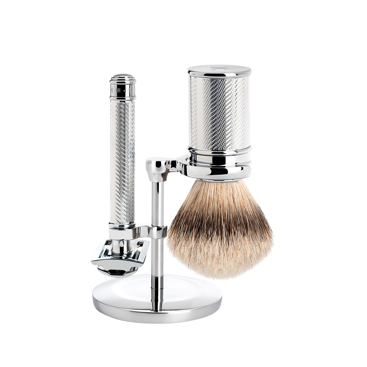 Traditional Shaving Set Chrome 3-Piece