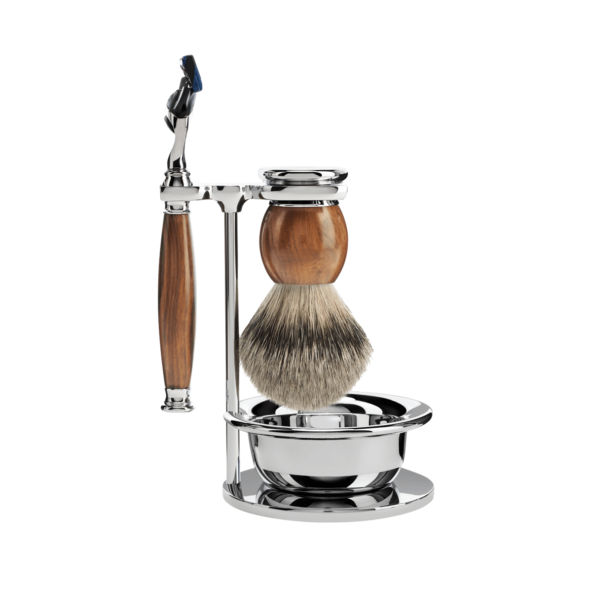 Sophist Fusion Shaving Set Ironwood 4-Piece