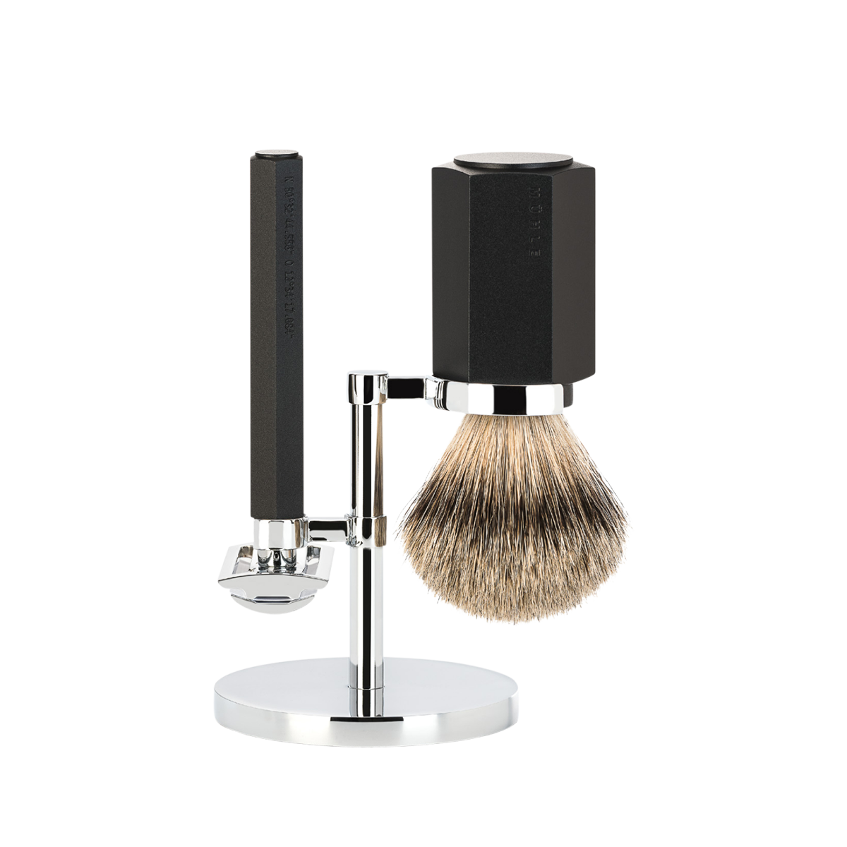 Hexagon Shaving Set Graphite 3-Piece