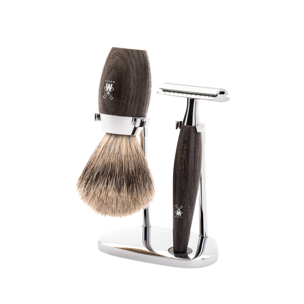 Kosmo Shaving Set Bog Oak 3-Piece