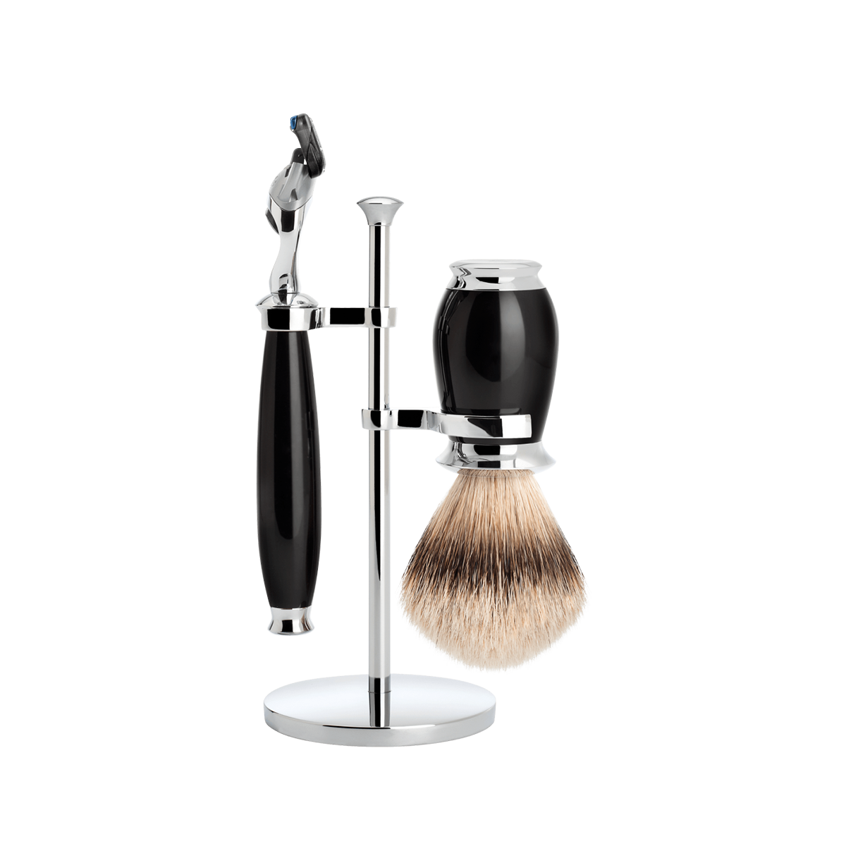 Purist Mach3 Shaving Set Black 3-Piece