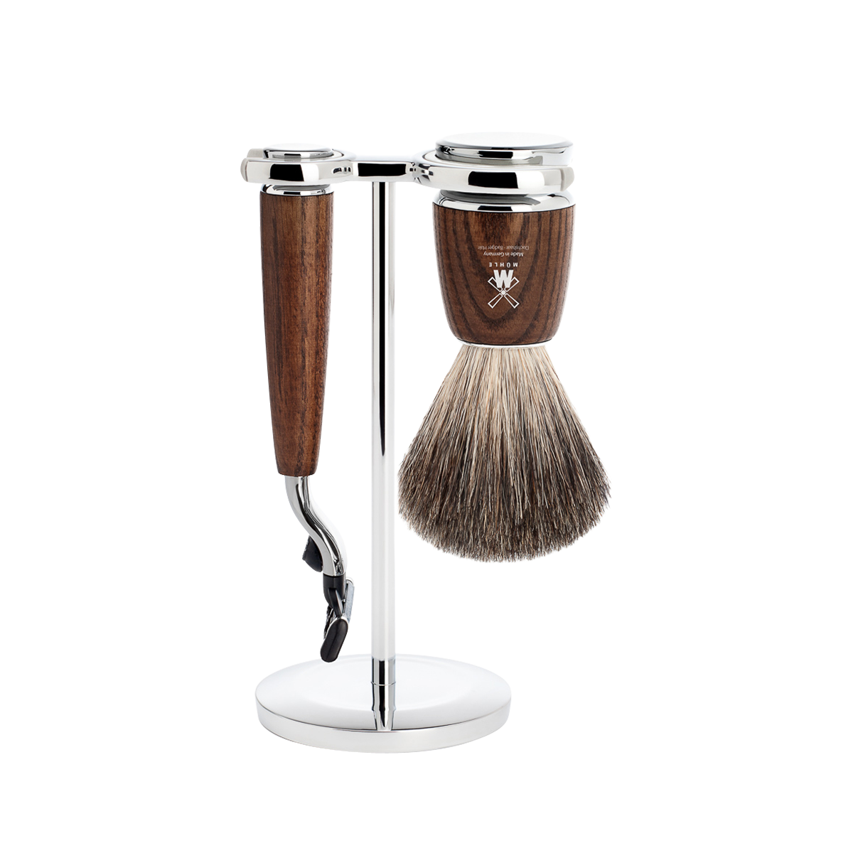 Rytmo Mach3 Shaving Set Steamed Ash 3-Piece