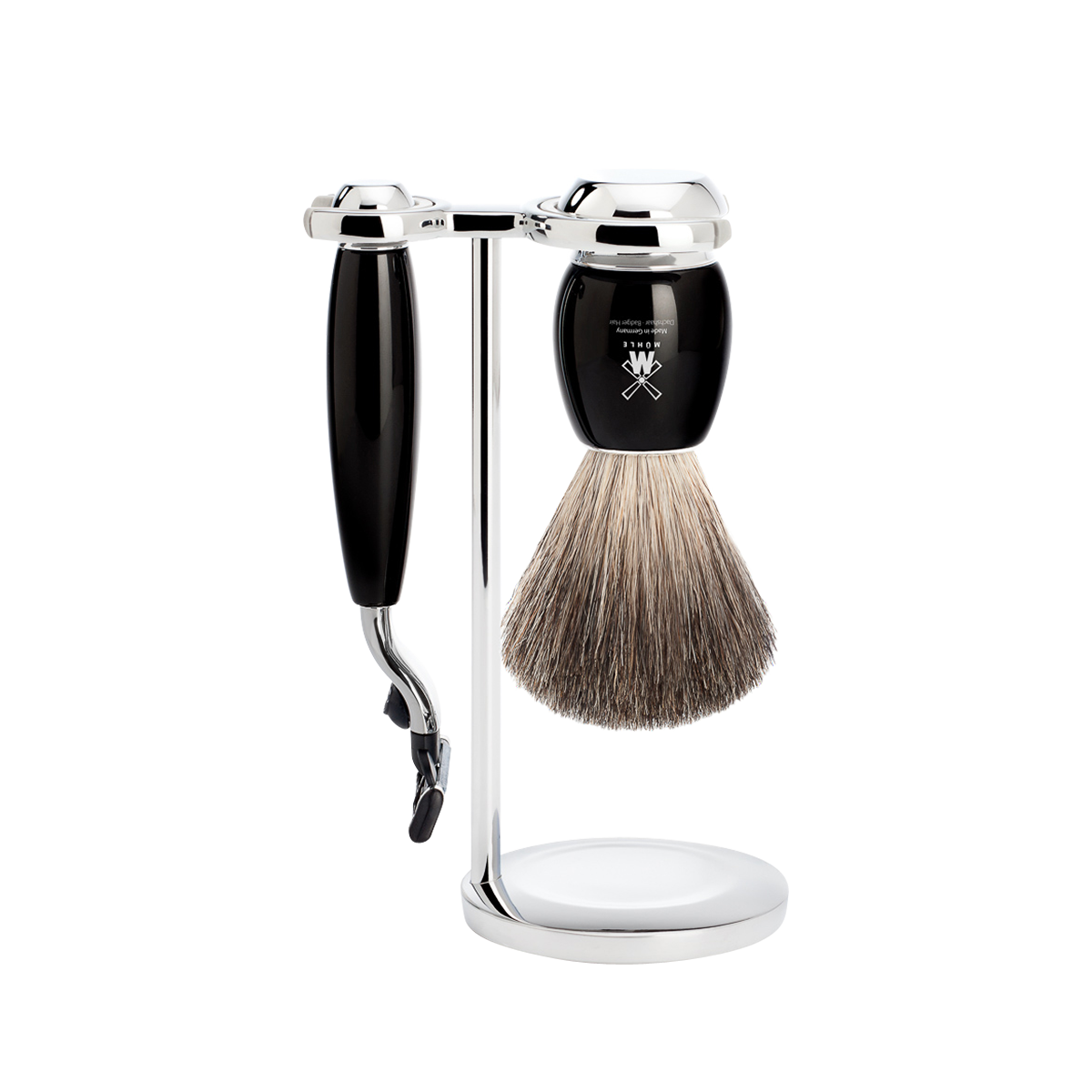 Vivo Mach3 Shaving Set Black 3-Piece