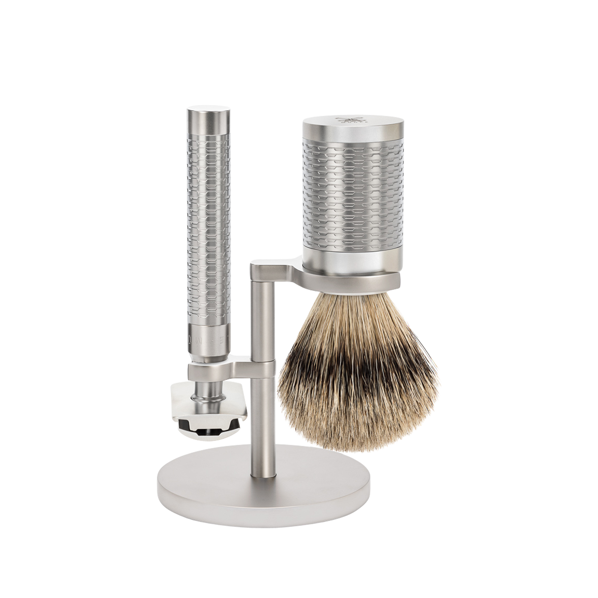 Rocca Shaving Set Matte Stainless Steel
