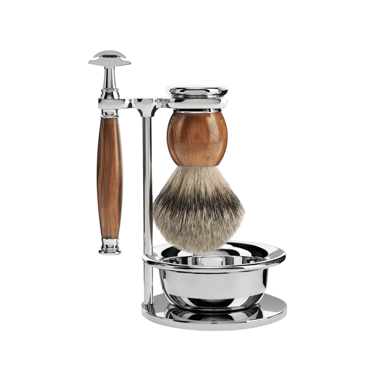 Sophist Shaving Set Ironwood 4-Piece