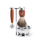 Vivo Shaving Set Plum Wood 4-Piece