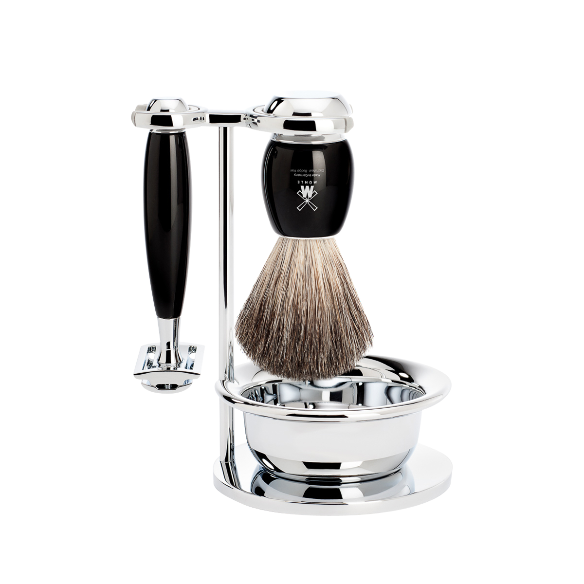 Vivo Shaving Set Black 4-Piece