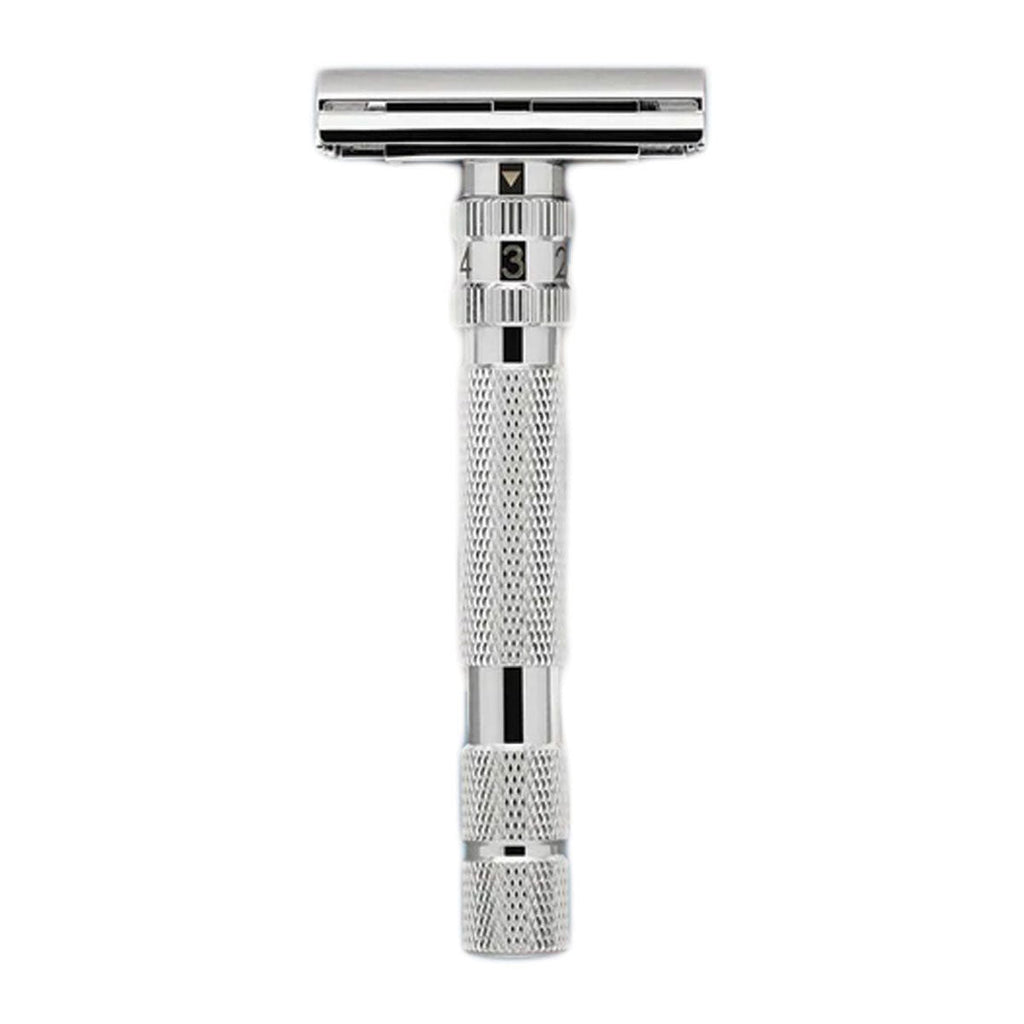 T2 Double Edge Safety Razor White Chrome