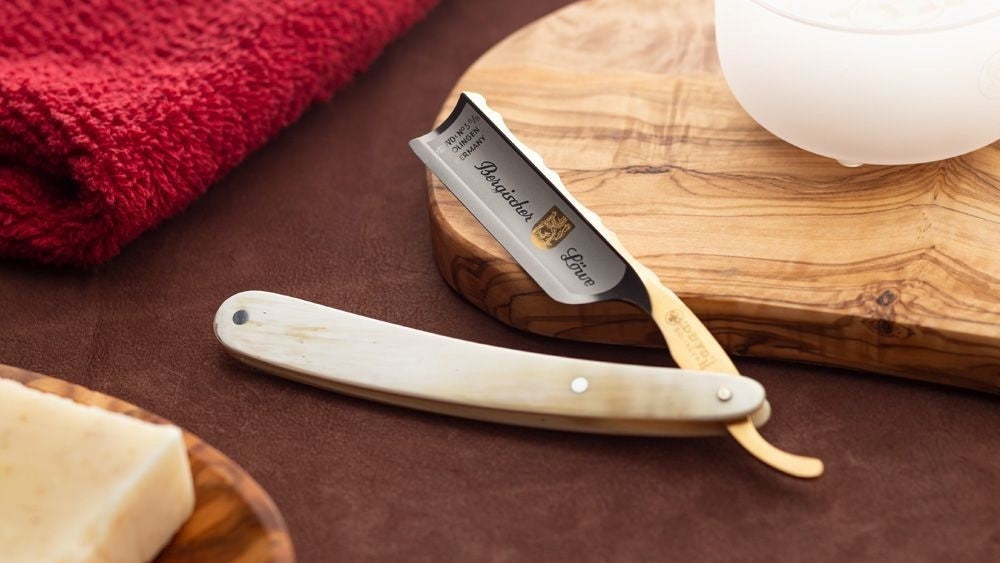 Straight Razor Bergischer Löwe Hoorn 6/8